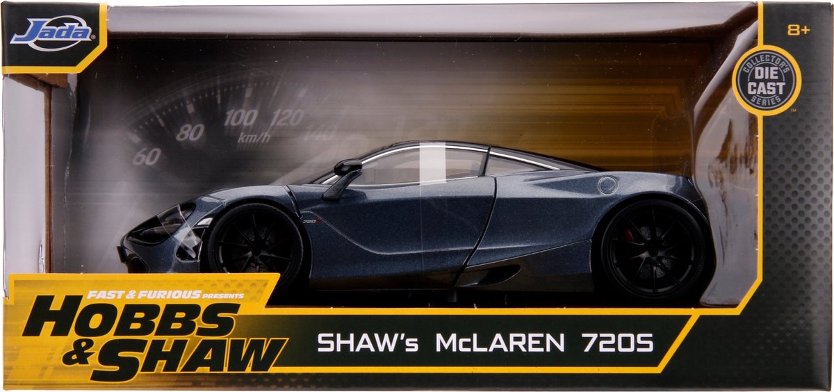 Top1Toys JADA auto Fast & Furious Shaw's McLaren 720S 1:24 die cast - Zwart