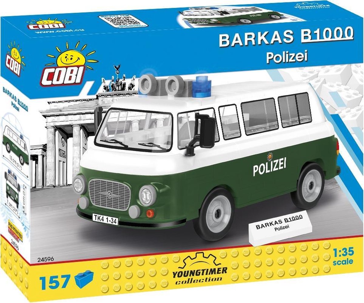 Cobi modelbouwset junior Barkas B1000 Politiewagen 157 delig