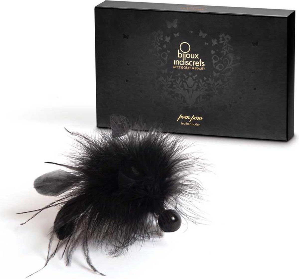 Bijoux Indiscrets Pom-Pom Feather Tickler - Zwart
