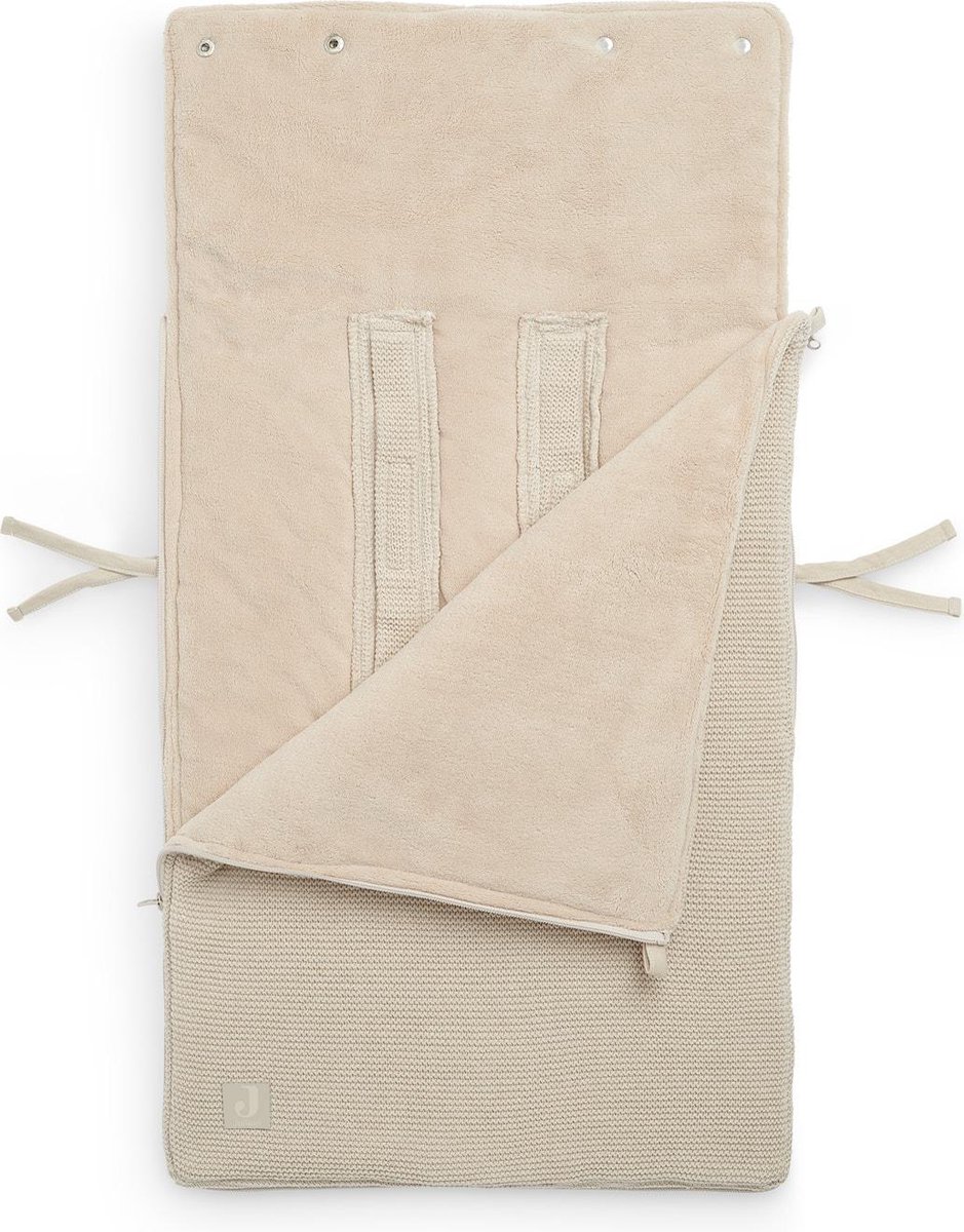 Jollein Voetenzak Autostoel Basic Knit Nougat