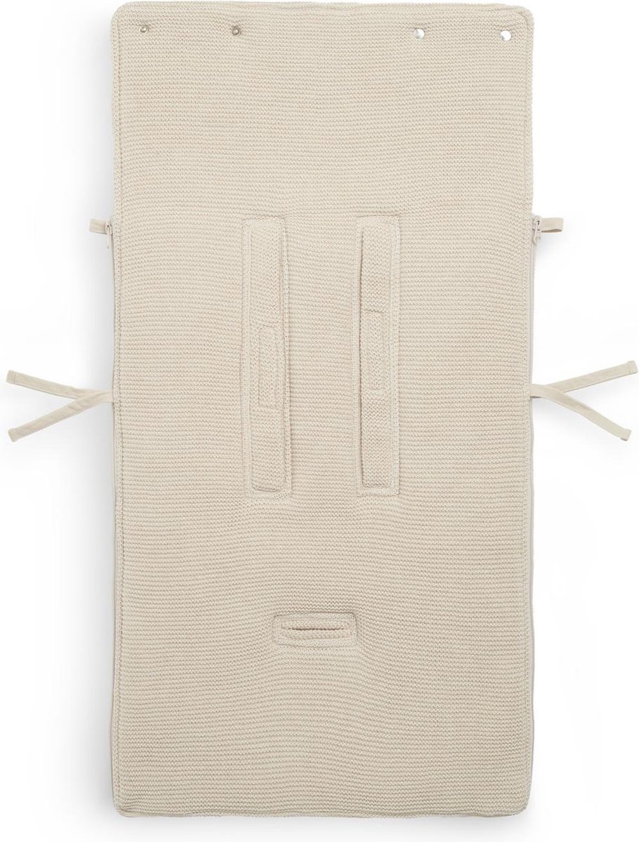Jollein Voetenzak Autostoel Basic Knit Nougat