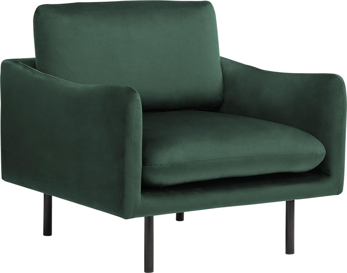 Beliani Vinterbro Fauteuil Fluweel 85 X 92 Cm - Groen