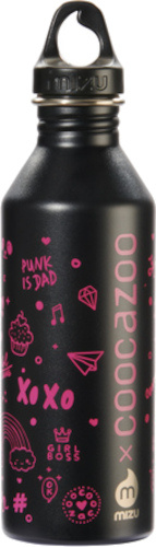 Coocazoo drinkfles SodaLoda junior 750 ml RVS zwart/roze