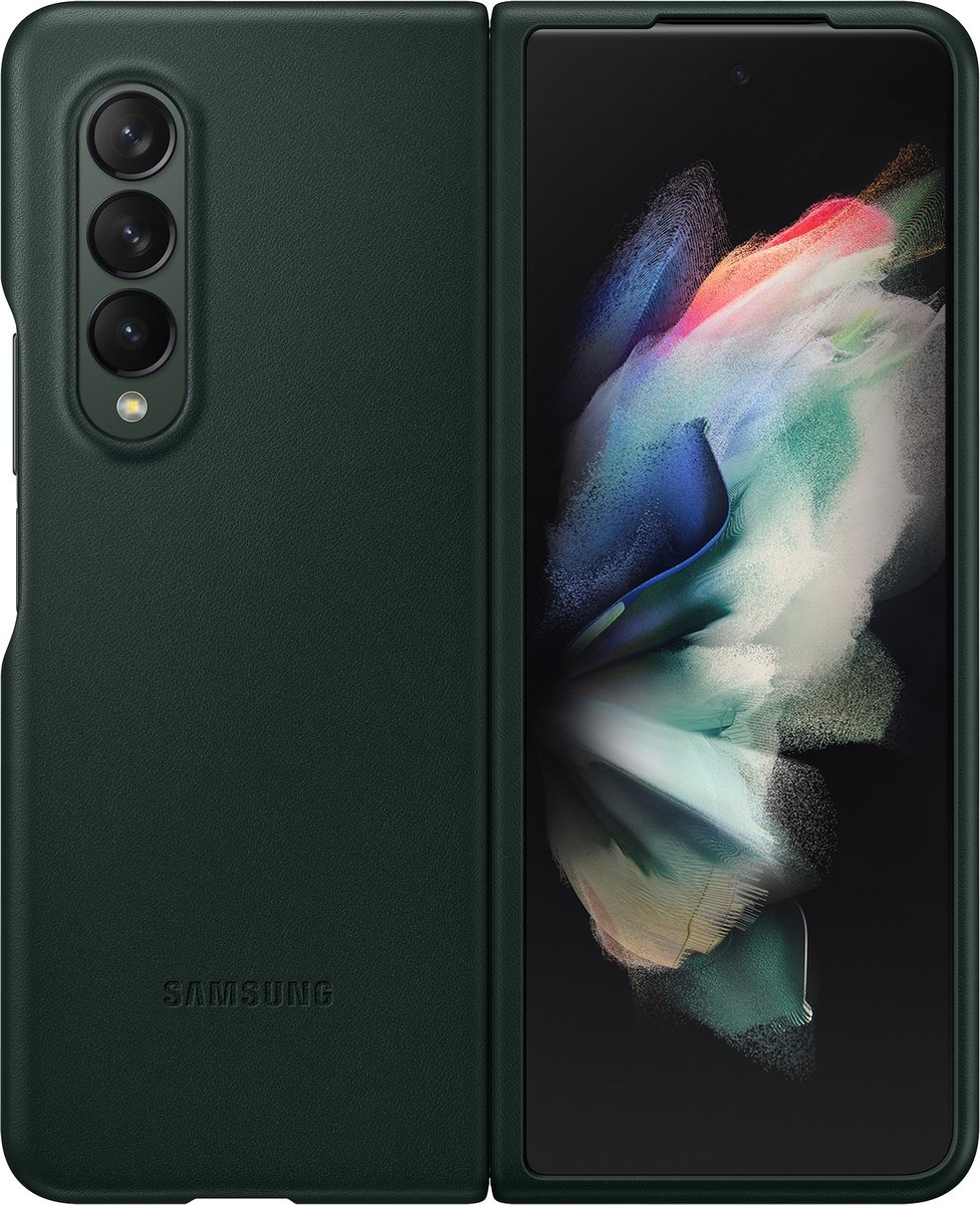 Samsung Galaxy Z Fold 3 Back Cover Leer - Verde