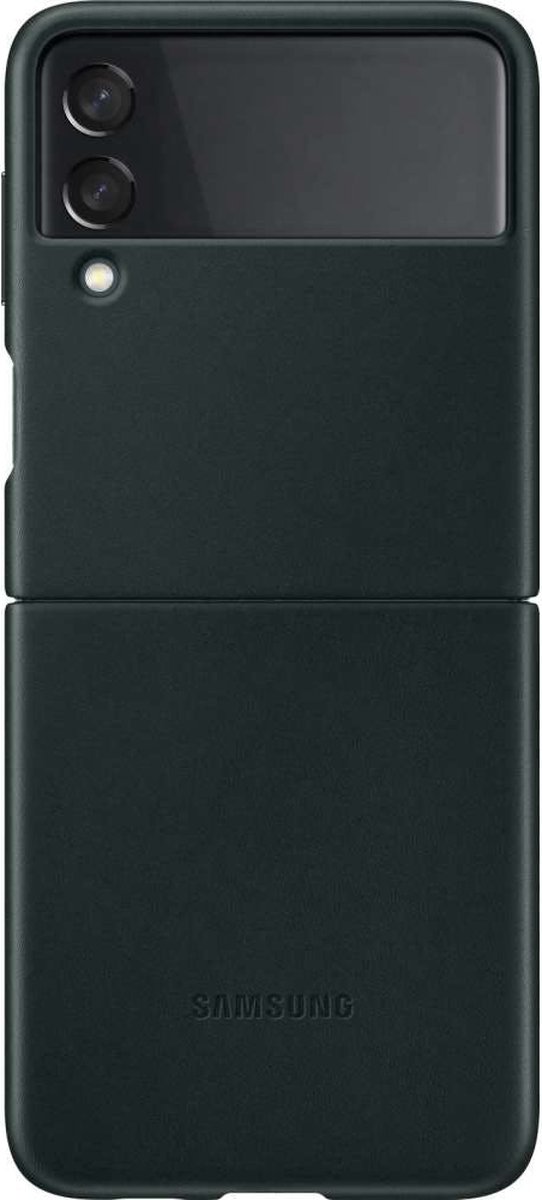 Samsung Galaxy Z Flip 3 Back Cover Leer - Groen