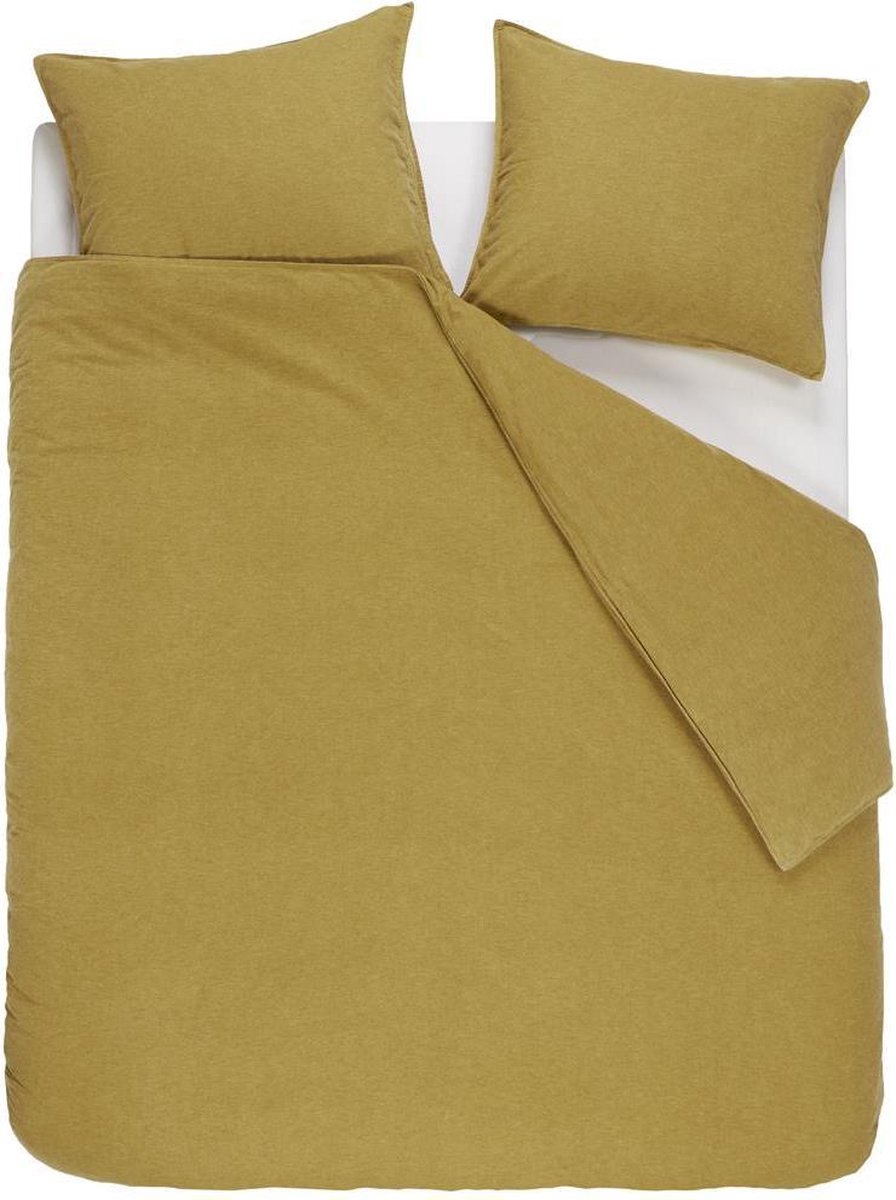 vtwonen Flanel Dekbedovertrek 200 x 220 cm - Geel