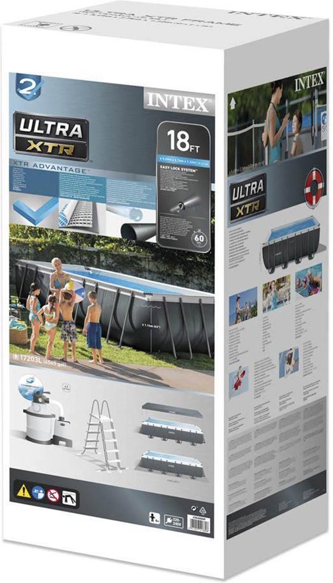 Intex opzetzwembad met pomp 26356GN Ultra XTR 549 x 274 cm
