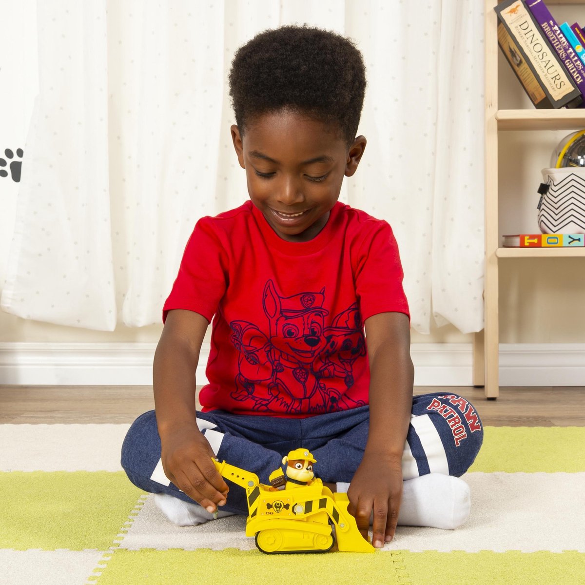 Spinmaster Nickelodeon speelgoedauto Paw Patrol Rubble 2 delig - Geel