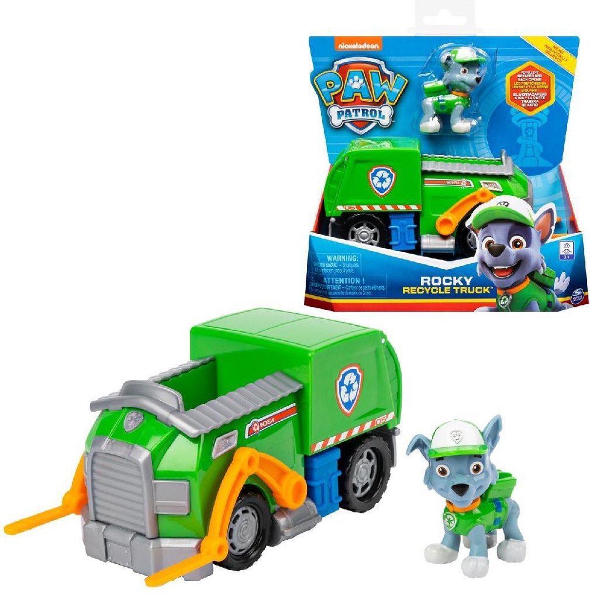 Spinmaster Nickelodeon speelgoedauto Paw Patrol Rocky 2 delig - Groen