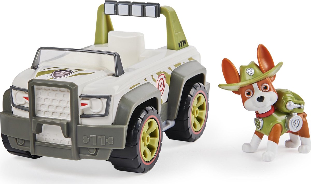 Spinmaster Nickelodeon speelgoedauto Paw Patrol Tracker beige 2 delig