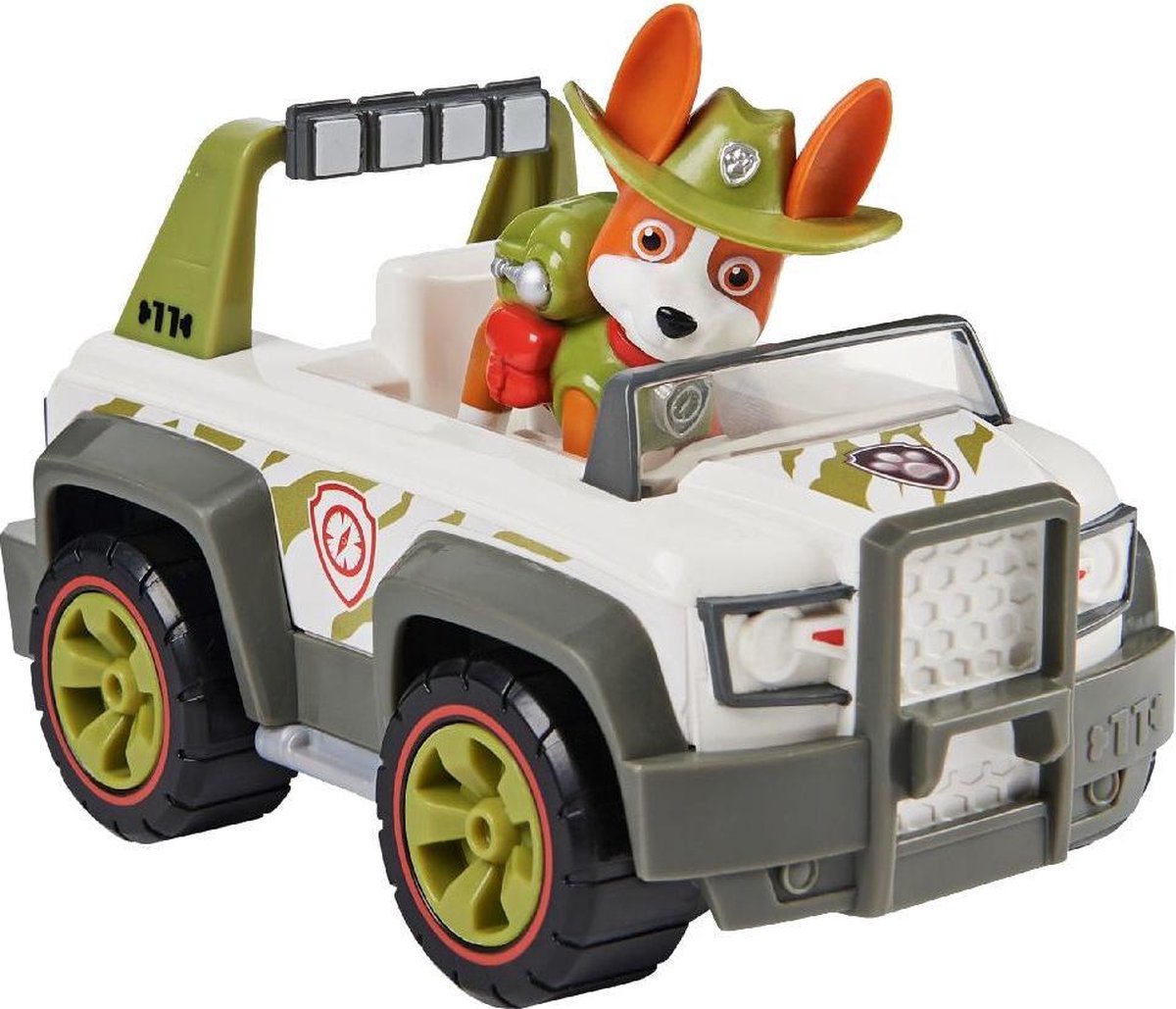 Spinmaster Nickelodeon speelgoedauto Paw Patrol Tracker beige 2 delig