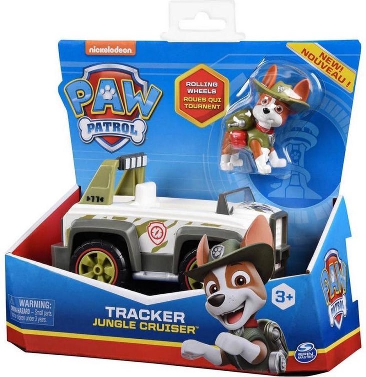 Spinmaster Nickelodeon speelgoedauto Paw Patrol Tracker beige 2 delig