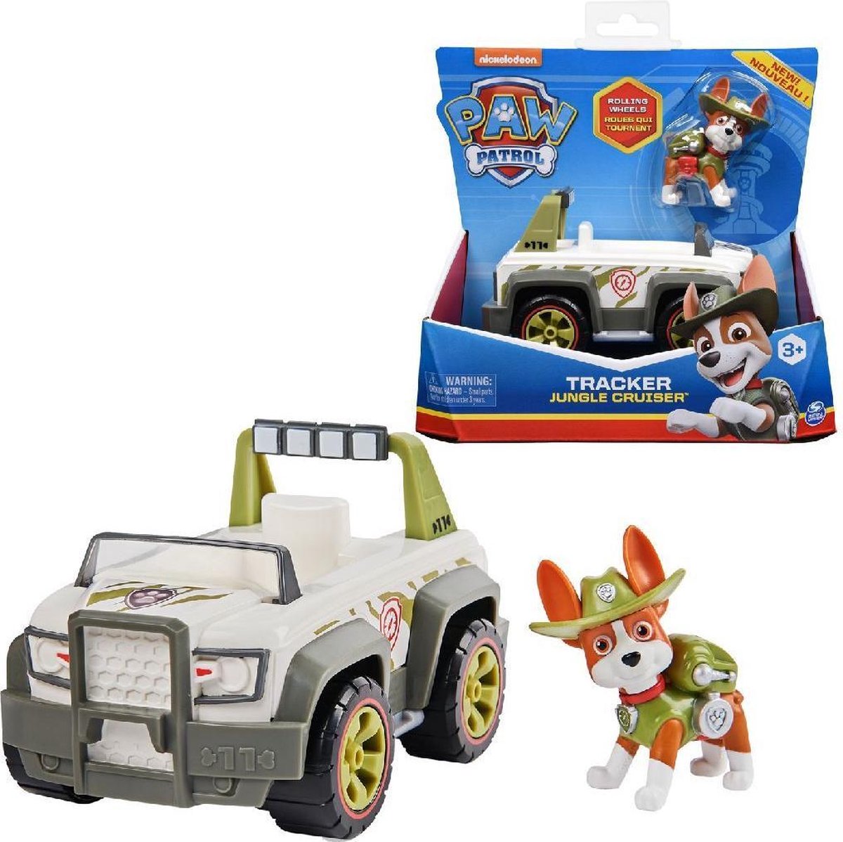 Spinmaster Nickelodeon speelgoedauto Paw Patrol Tracker beige 2 delig
