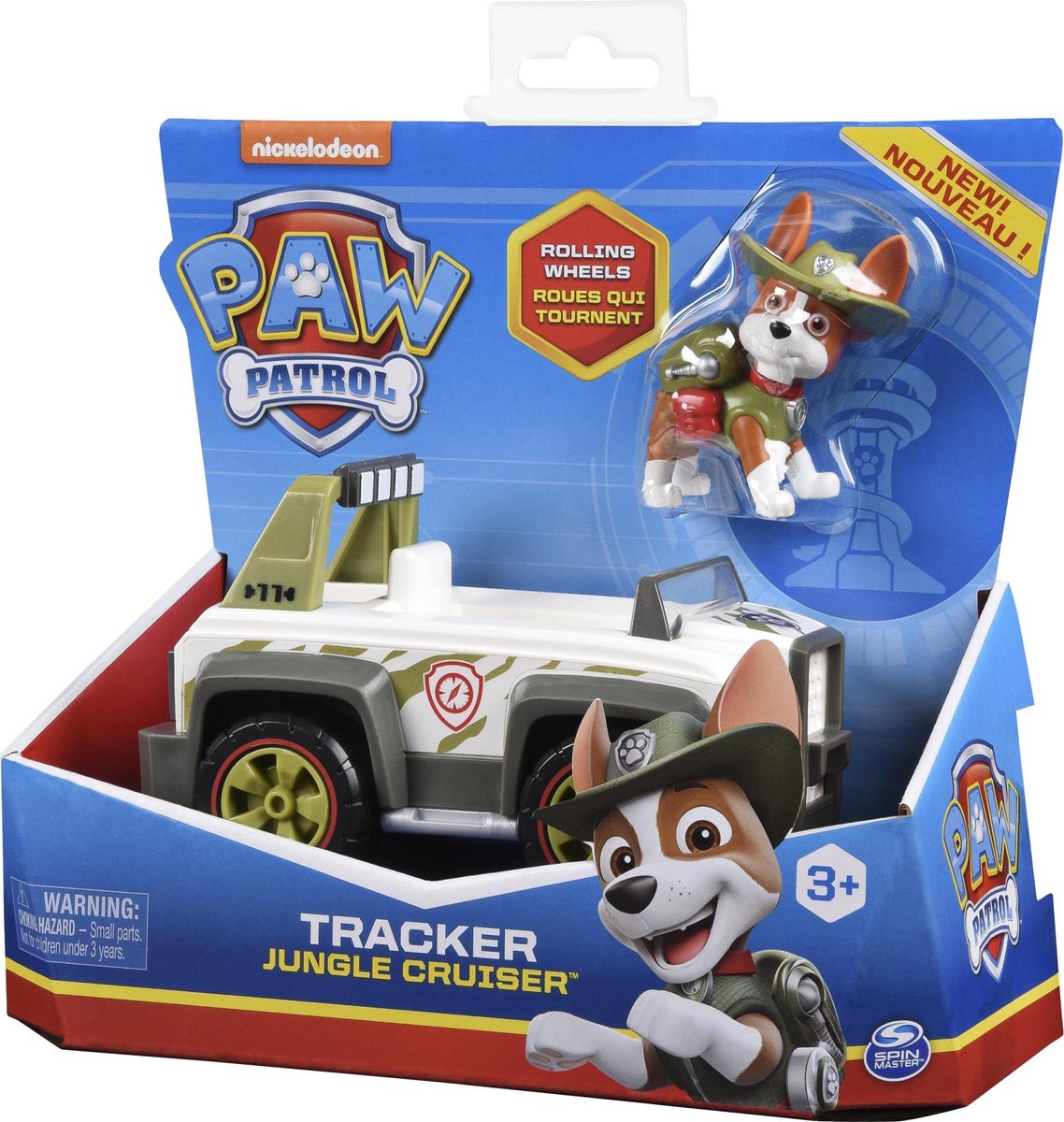 Spinmaster Nickelodeon speelgoedauto Paw Patrol Tracker beige 2 delig