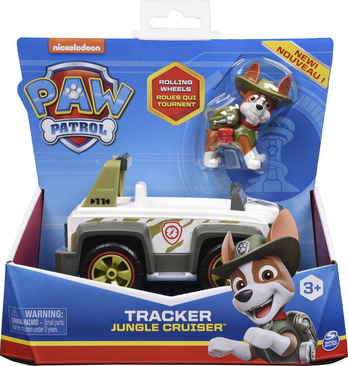 Spinmaster Nickelodeon speelgoedauto Paw Patrol Tracker beige 2 delig