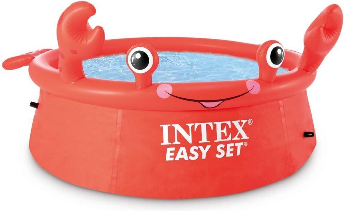 Intex opblaaszwembad Happy Crab 183 x 51 cm pvc - Rood