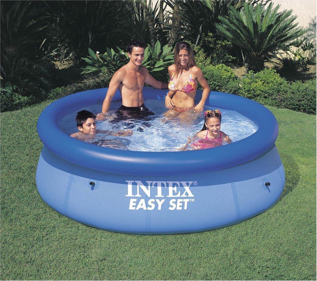 Intex opblaaszwembad Easy Set 244 x 61 cm pvc - Blauw