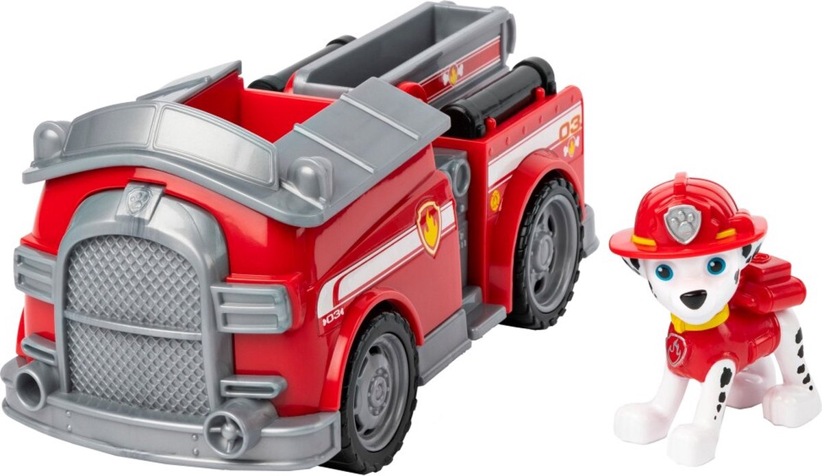 Spinmaster Nickelodeon speelgoedauto Paw Patrol Marshall 2 delig - Rojo