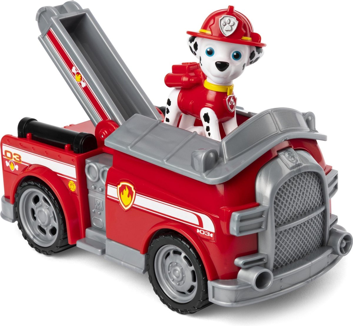 Spinmaster Nickelodeon speelgoedauto Paw Patrol Marshall 2 delig - Rood