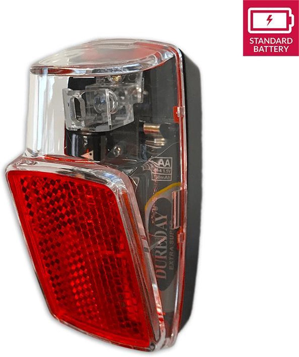 Lynx Achterlicht Led Batterijen/zwart - Rood