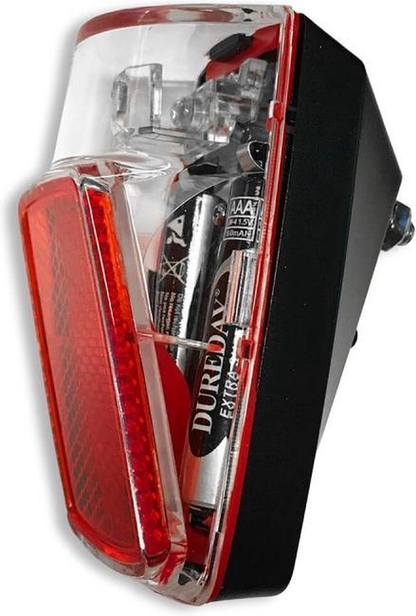 Lynx Achterlicht Led Batterijen/zwart - Rood