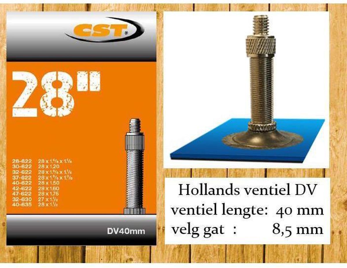 CST Binnenband 28 X 1 5/8 X 1 3/8 (28/47-622/635) Dv 40 Mm - Zwart