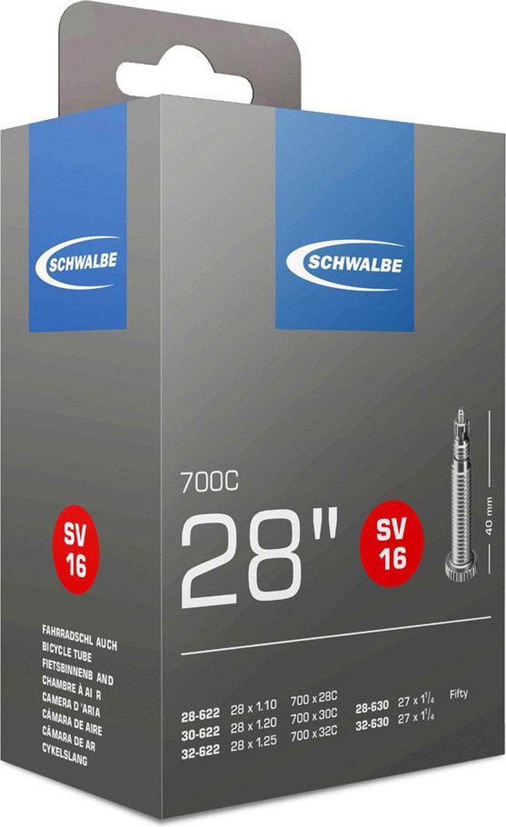Schwalbe Binnenband 27/28 X 1.10/1.25 (28/32-622/630) Fv 40 Mm - Zwart