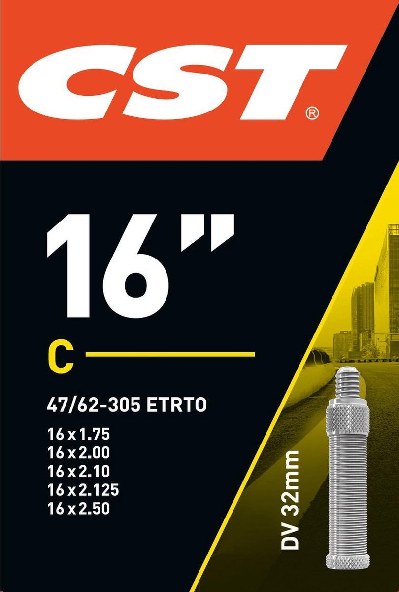 CST Binnenband 16 Inch (47/62-305) Dv 32 Mm - Zwart