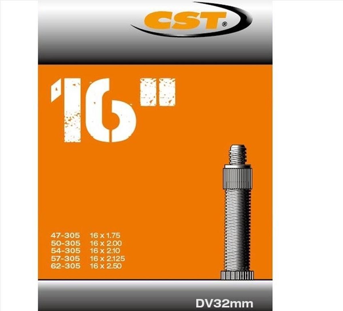 CST Binnenband 16 Inch (47/62-305) Dv 32 Mm - Zwart