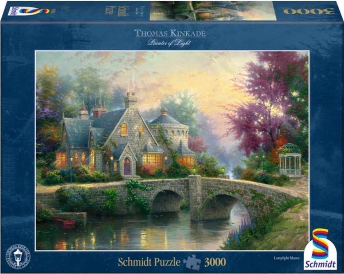 Schmidt Spiele Puzzel Kinkade Verlicht Landgoed - 3000 Stukjes