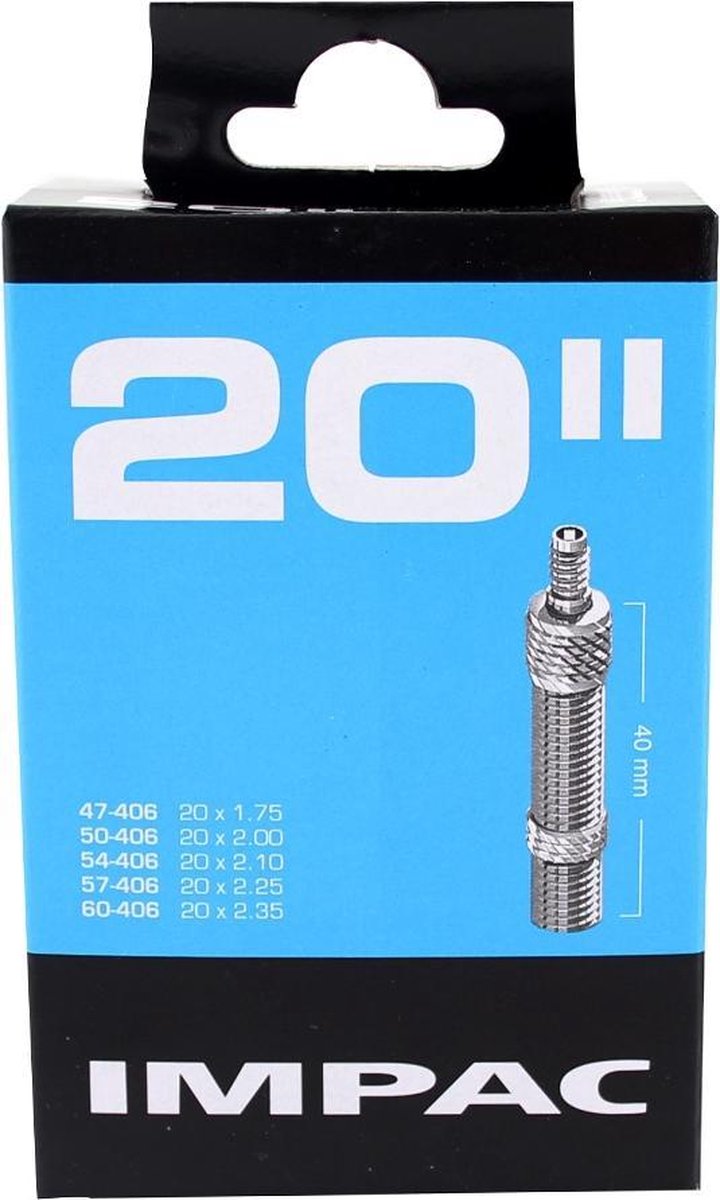 Impac Binnenband 20 X 1.75/2.35(47/60-406) Dv 40 Mm - Zwart