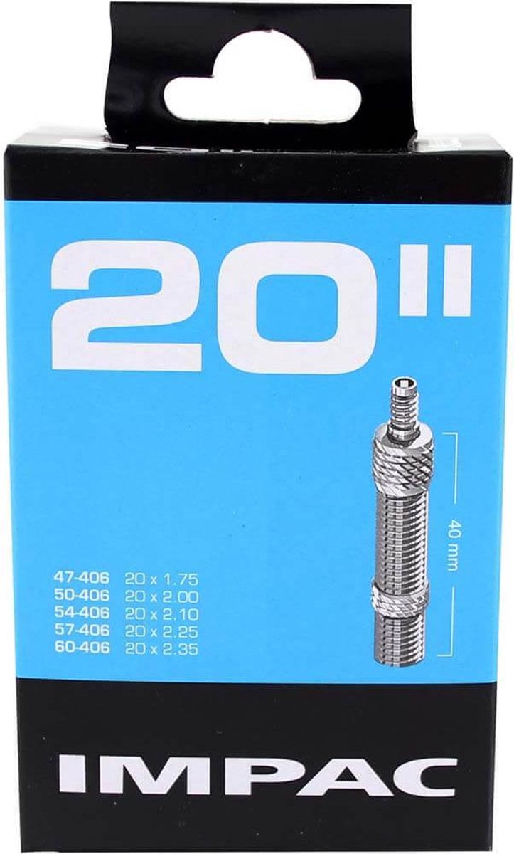Impac Binnenband 20 X 1.75/2.35(47/60-406) Dv 40 Mm - Zwart