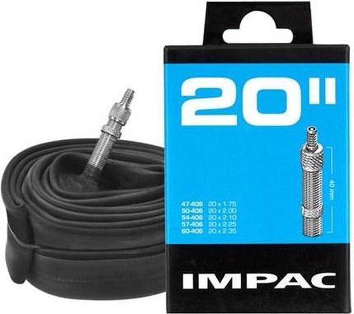 Impac Binnenband 20 X 1.75/2.35(47/60-406) Dv 40 Mm - Zwart