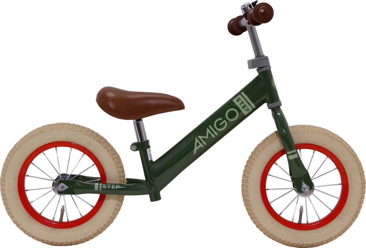 Amigo Loopfiets Step Loopfiets Met 2 Wielen 12 Inch Jongens - Groen