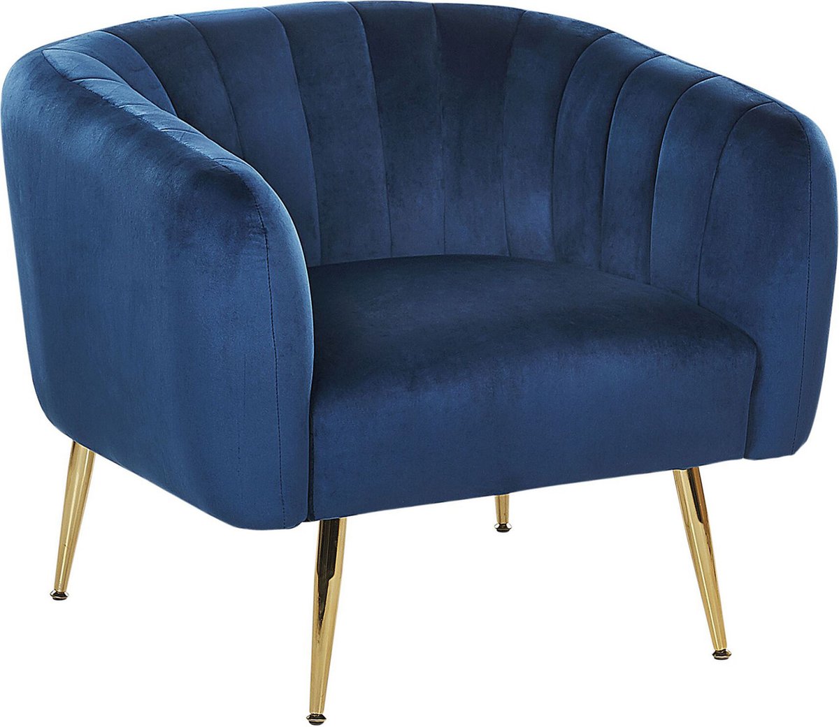 Beliani Laconia Fauteuil Fluweel 62 X 85 Cm - Blauw