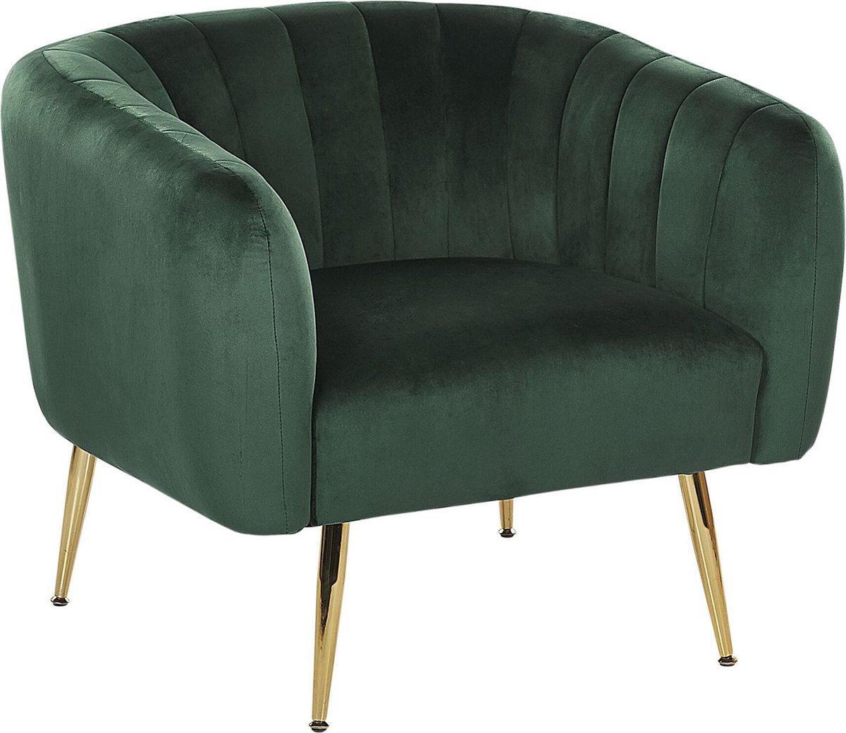 Beliani Laconia Fauteuil Fluweel 62 X 85 Cm - Verde