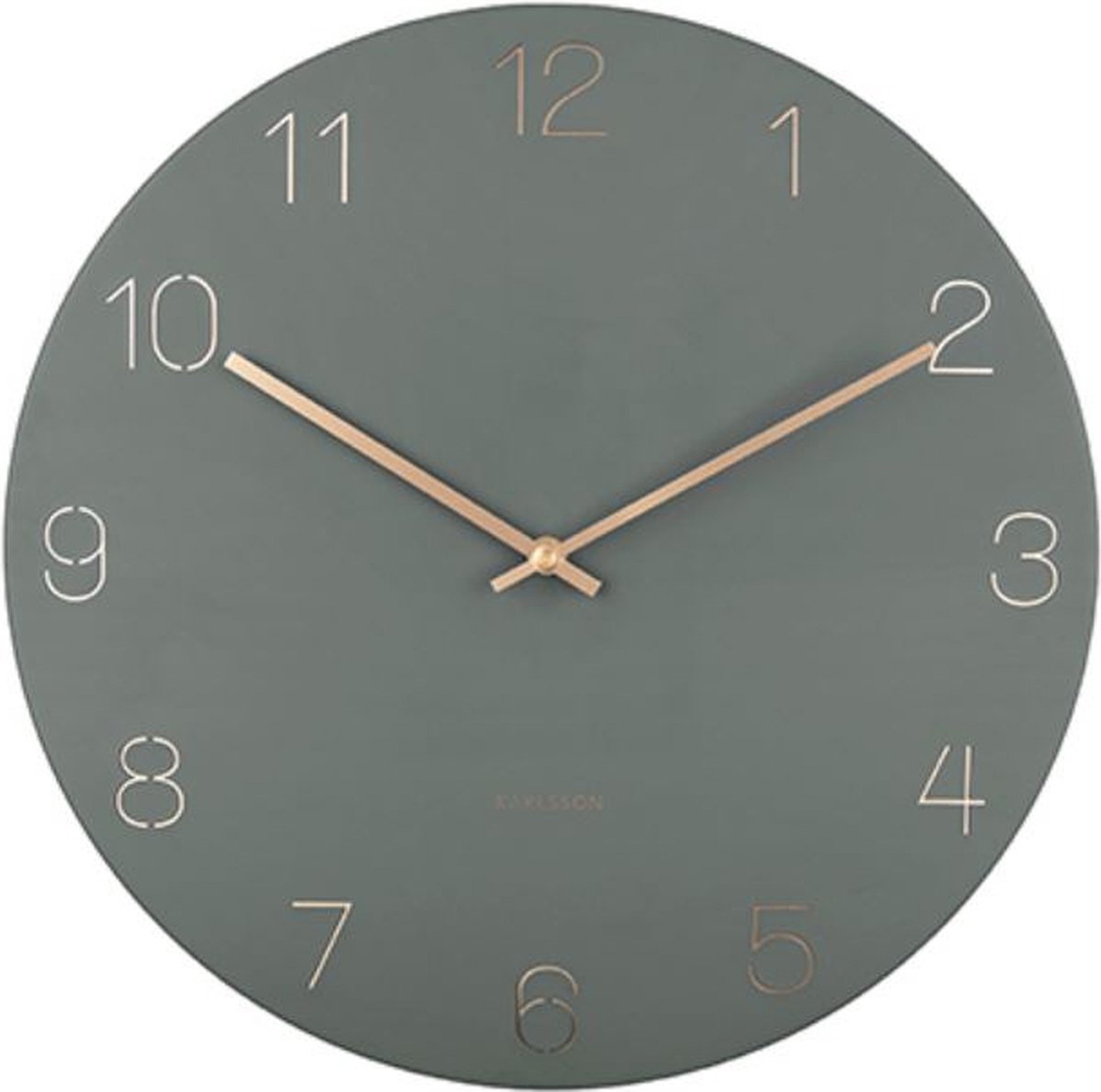 Karlsson Wandklok Charm 40 X 3,5 Cm Staal - Groen