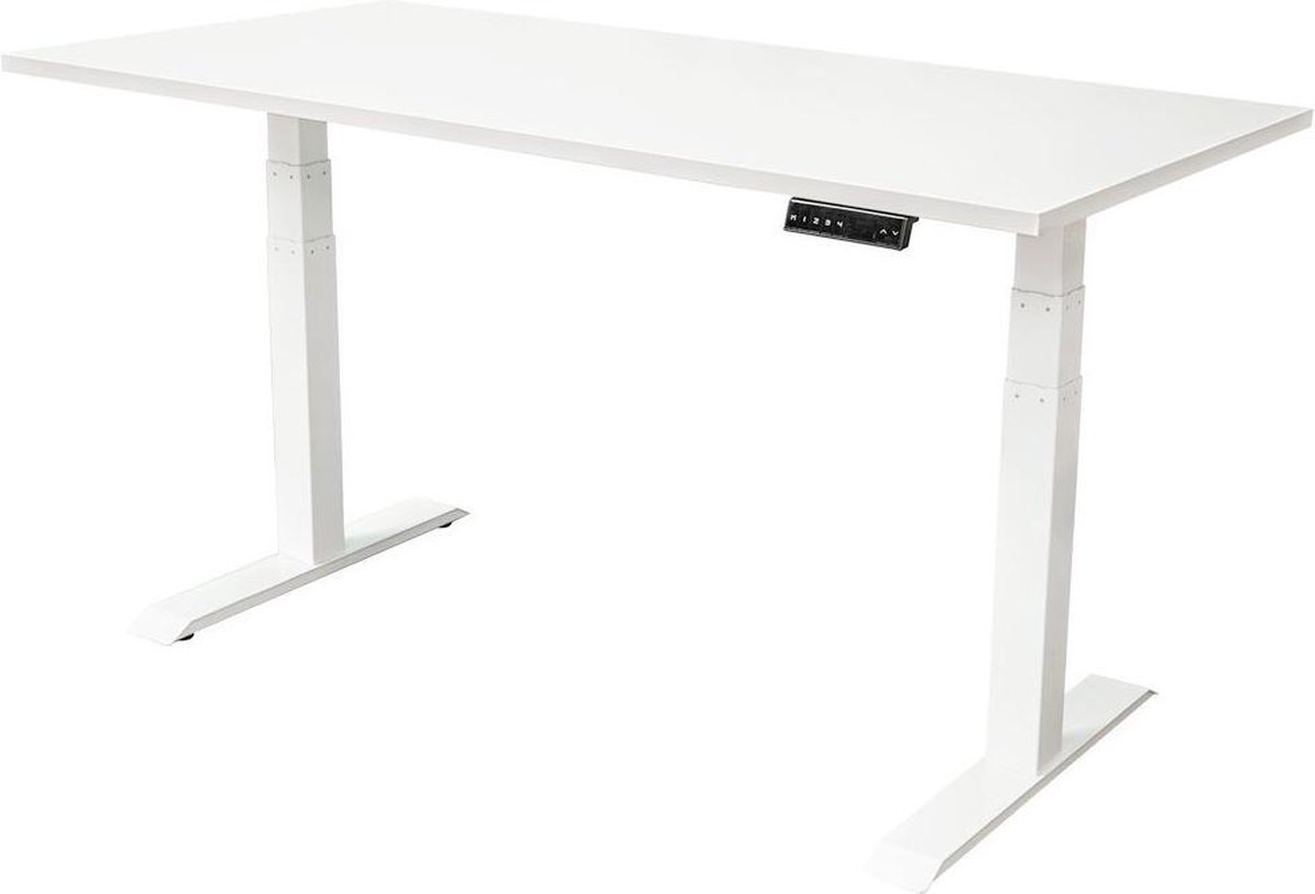 IVOL Elektrisch Verstelbaar Bureau - 180x80 Cm - Dual Motor - - Wit