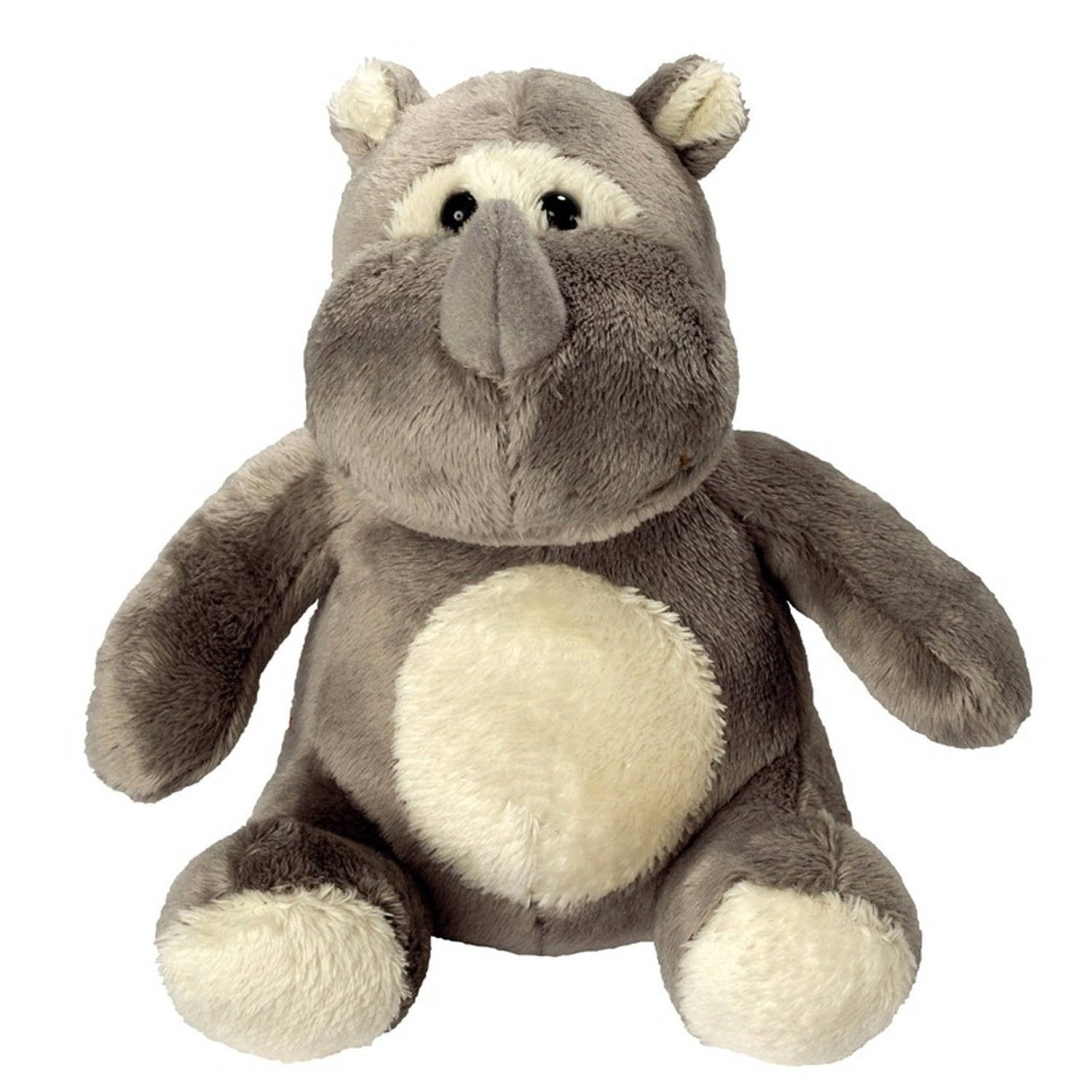 Pluche Dierenknuffel Neushoorn - 12 Cm - Knuffeldier