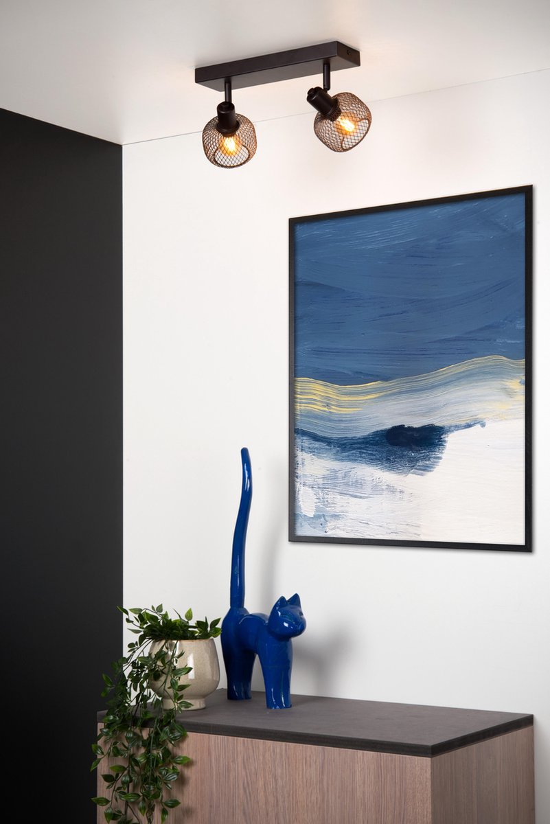 Lucide Maren Plafondspot 2x E14 - Zwart