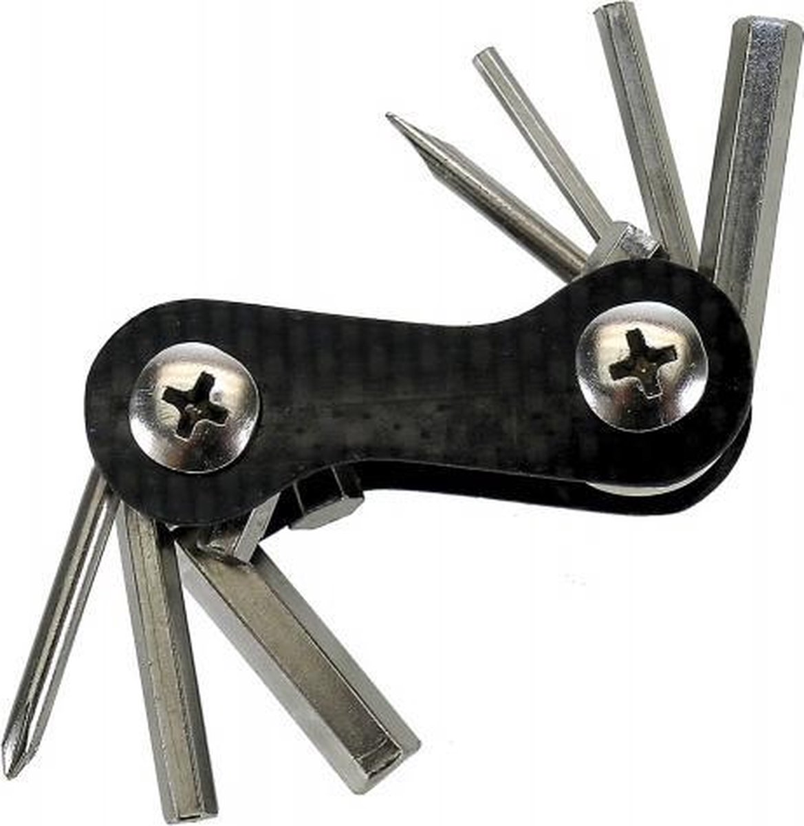 Mighty Mini Multitool 7 Functies 4 Cm/zilver - Zwart