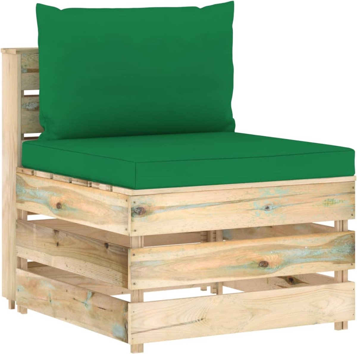 Vidaxl 6-delige Loungeset Met Kussens Geïmpregneerd Hout - Groen