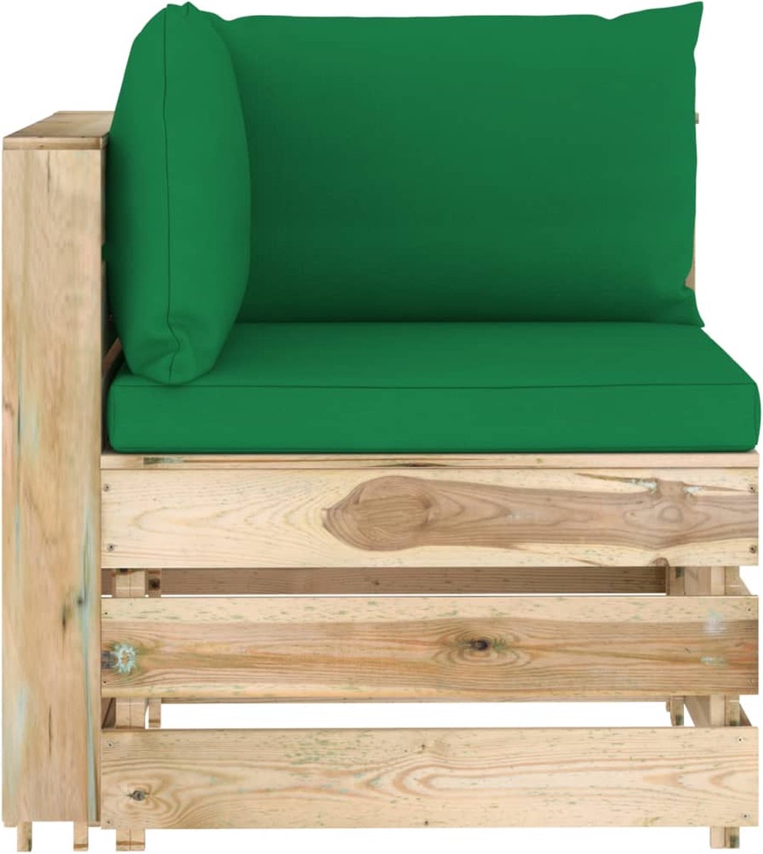 Vidaxl 6-delige Loungeset Met Kussens Geïmpregneerd Hout - Groen