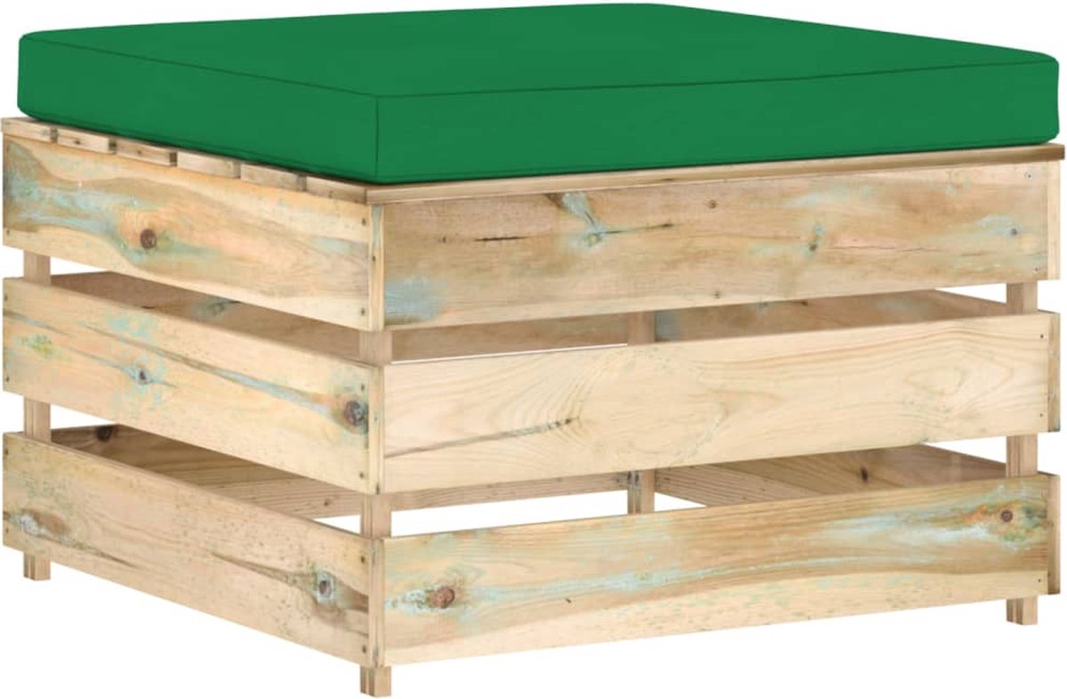 Vidaxl 6-delige Loungeset Met Kussens Geïmpregneerd Hout - Groen