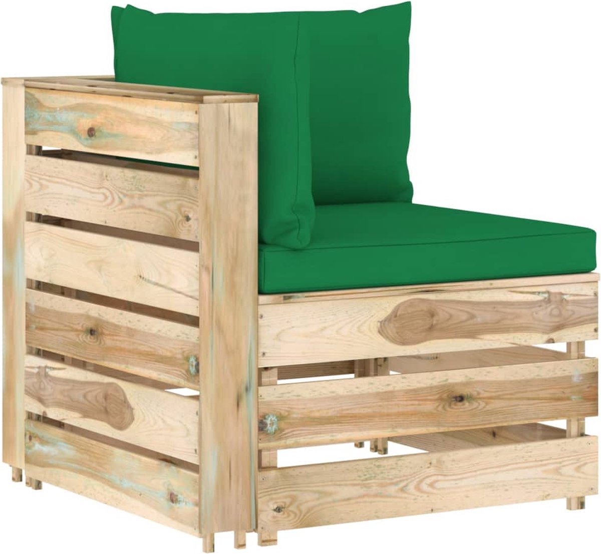 Vidaxl 9-delige Loungeset Met Kussens Geïmpregneerd Hout - Groen