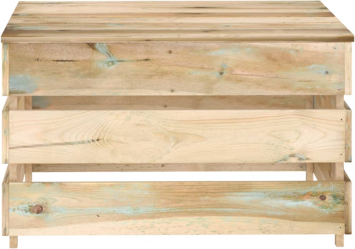 Vidaxl 9-delige Loungeset Met Kussens Geïmpregneerd Hout - Rood