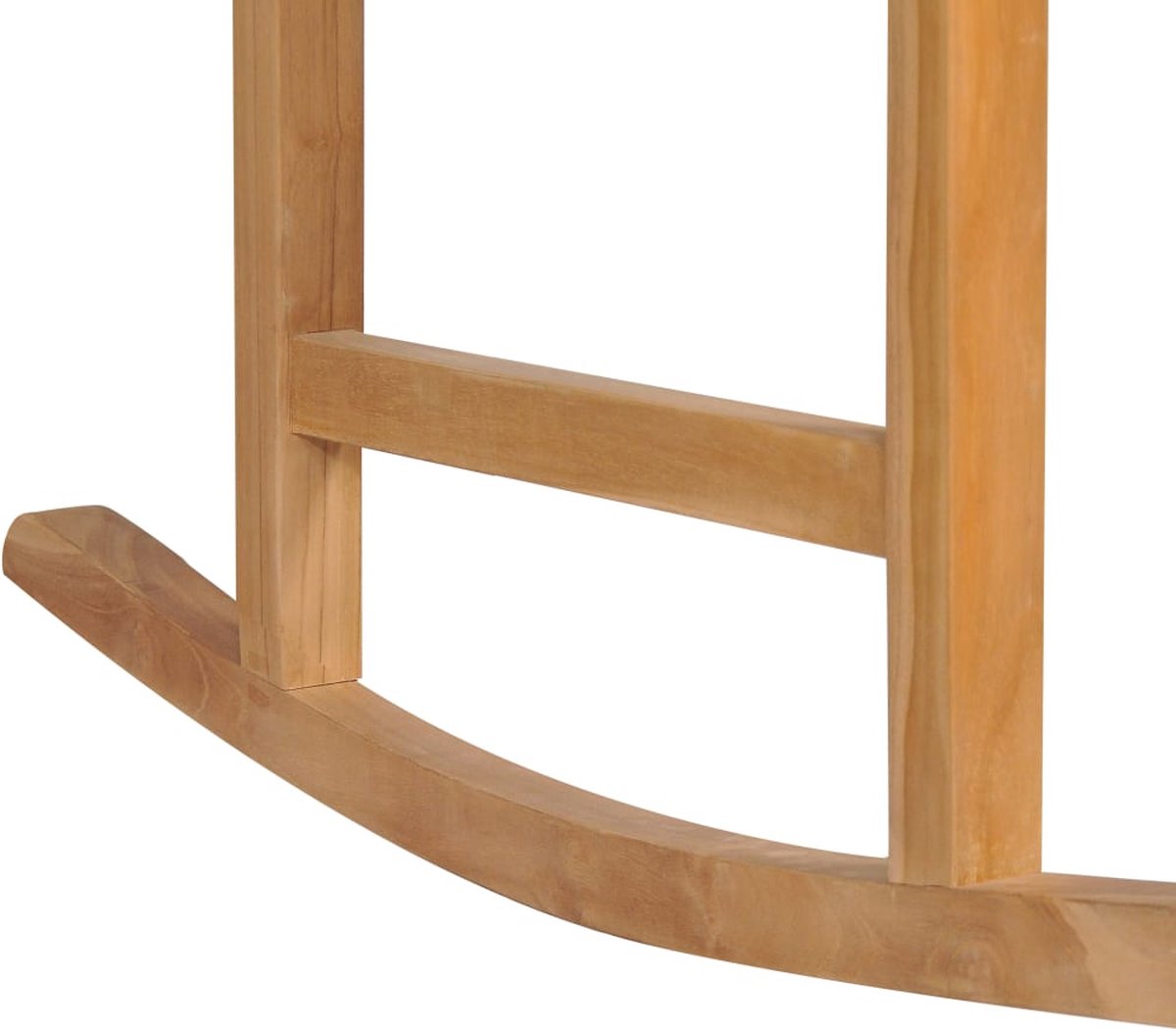 Vidaxl Schommelstoel Met Antracietkleurig Kussen Massief Teakhout - Bruin