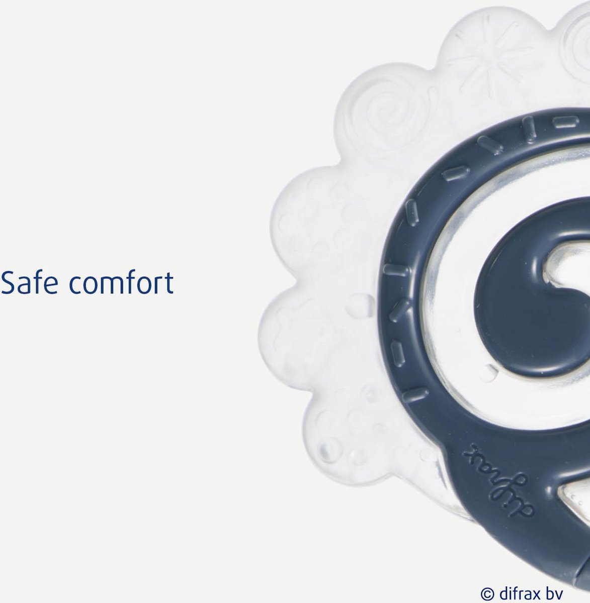 Difrax Bijtring Combi Koel Junior 3m+ Donker - Blauw