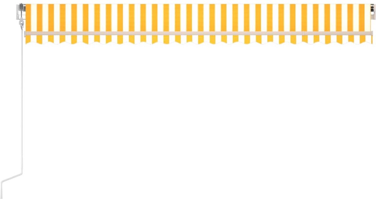 Vidaxl Luifel Automatisch Met Led En Windsensor 500x300 Cm En - Geel