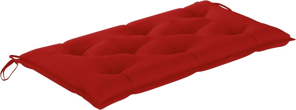 Vidaxl Schommelbank 2-zits Met Palmbladeren En Kussen 202 Cm Bamboe - Rood